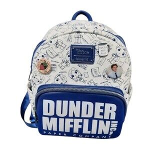 RARE Loungefly THE OFFICE DUNDER MIFFLIN INC.  Mini Backpack With Wallet